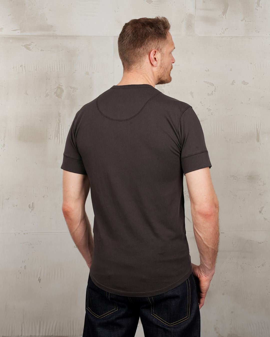 1927 Henley Shirt Short Sleeve Coffee