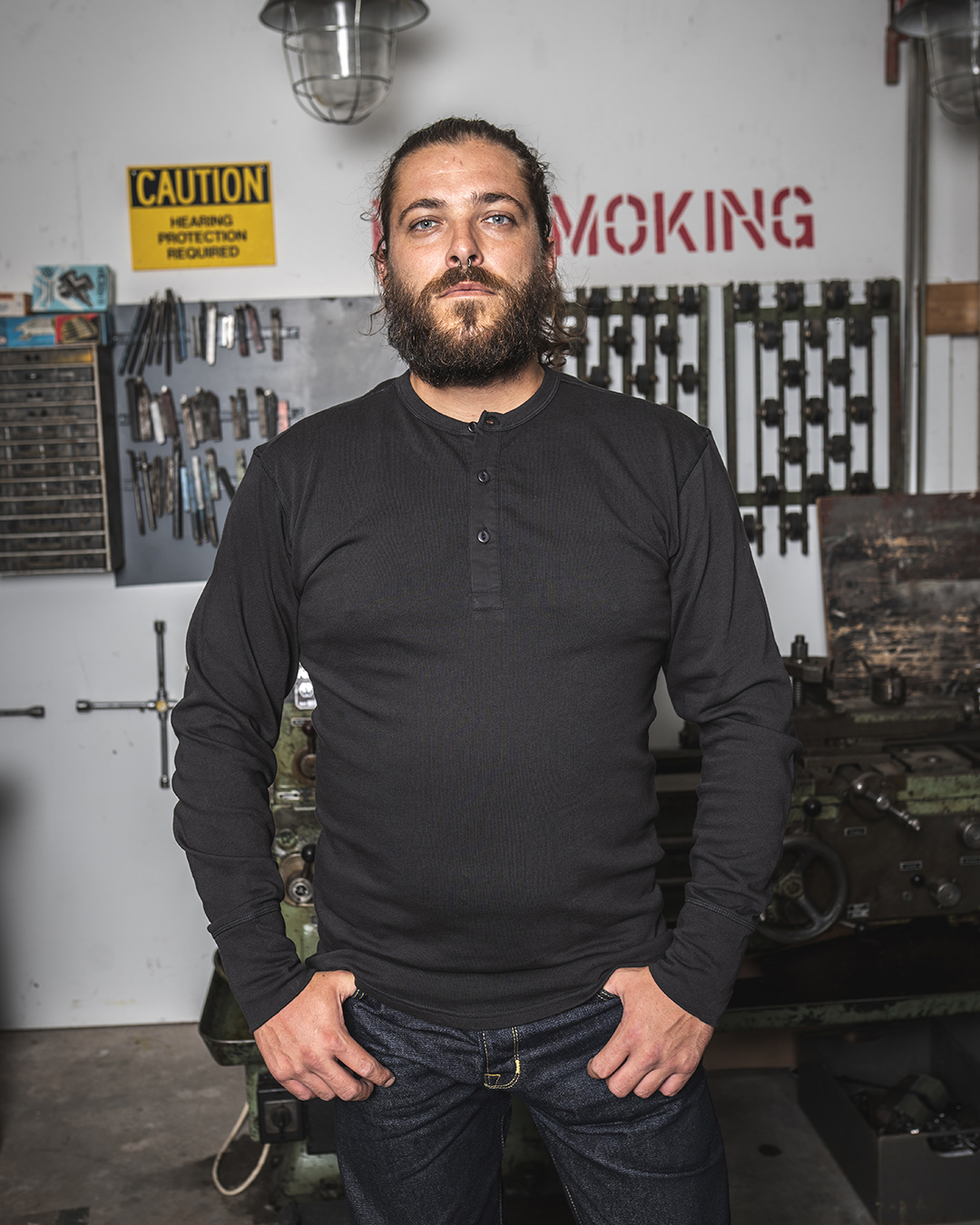 1954 Utility Shirt Long Sleeve Faded Black