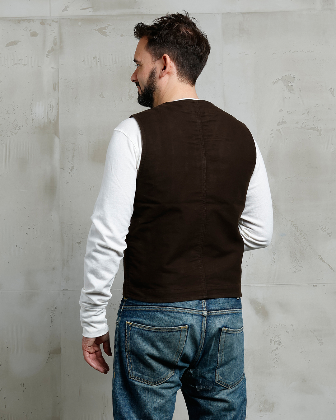 1937 Roamer Vest Moleskin soil brown