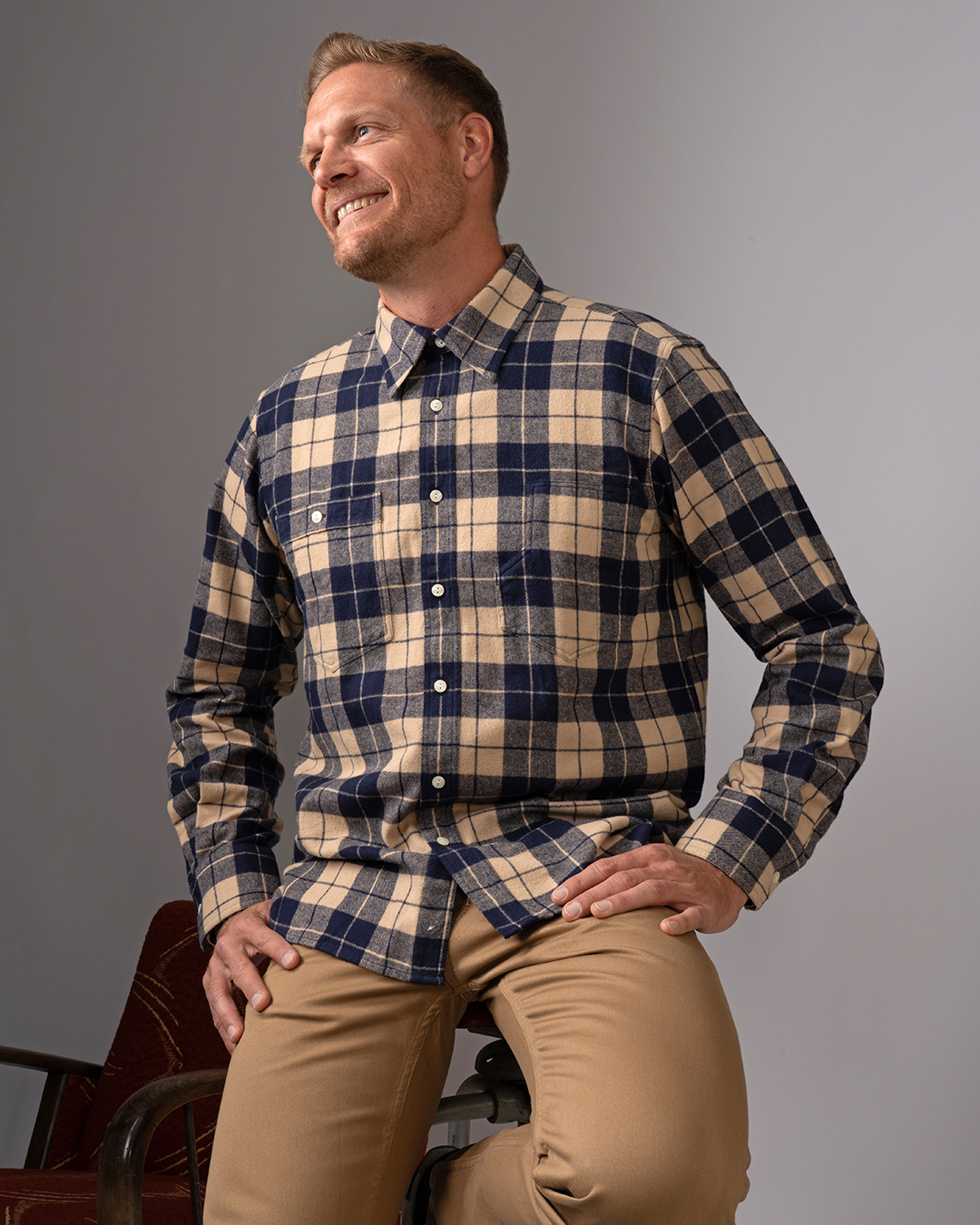 1937 Roamer Shirt blue flannel
