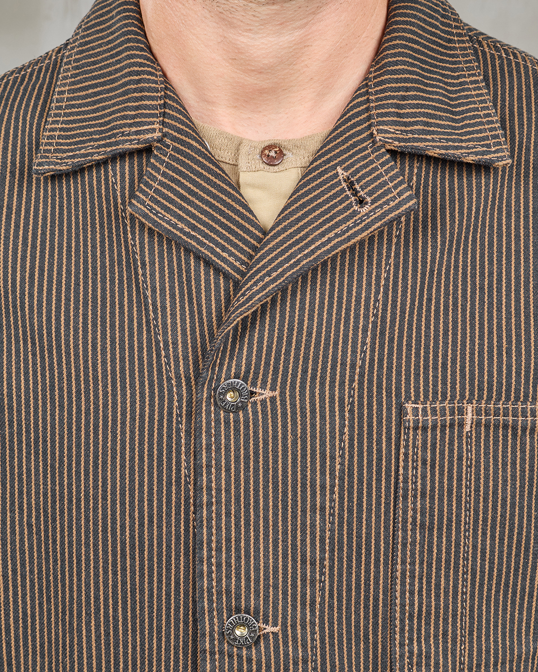 1941 Utility Jacket Hickory Stripe Brown