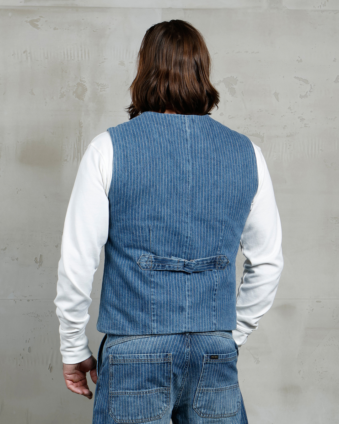 1948 Crafter Vest Blue Wabash Rinsed