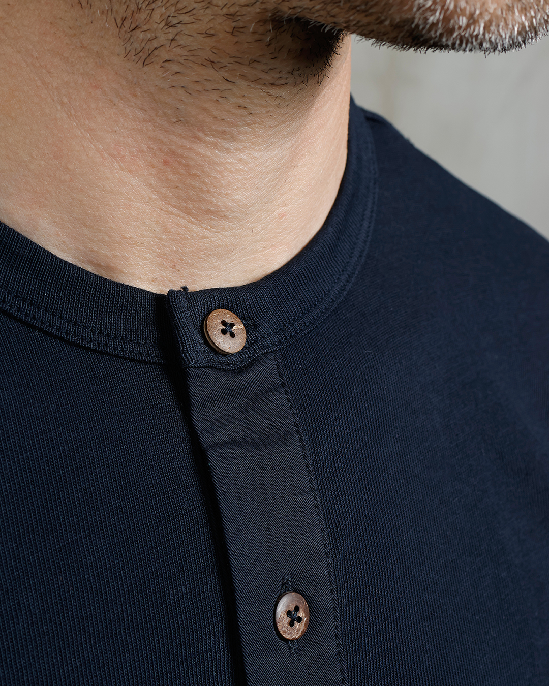 1927 Henley Shirt long sleeve Mojave blue