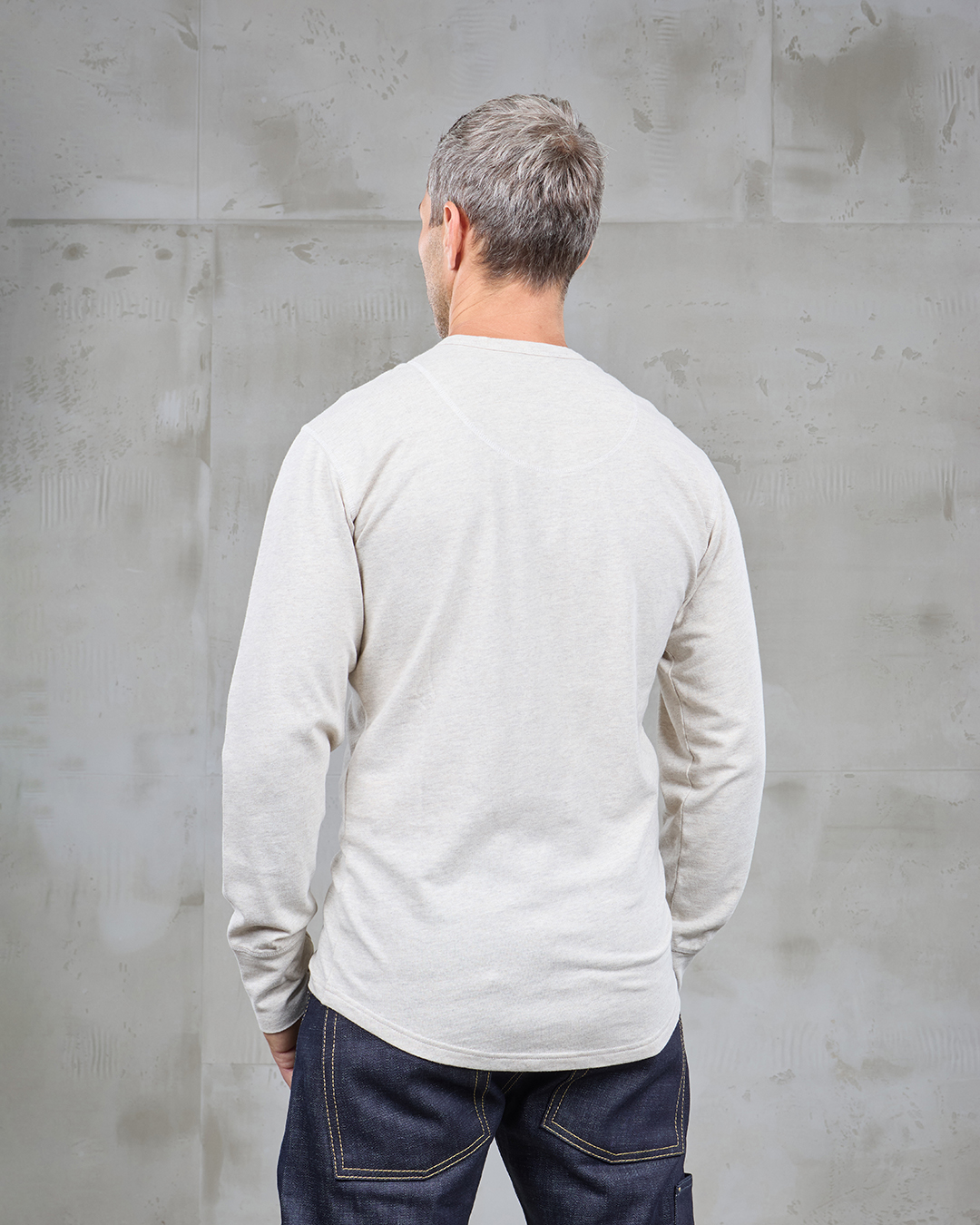 1927 Henley Shirt Long Sleeve Oatmeal