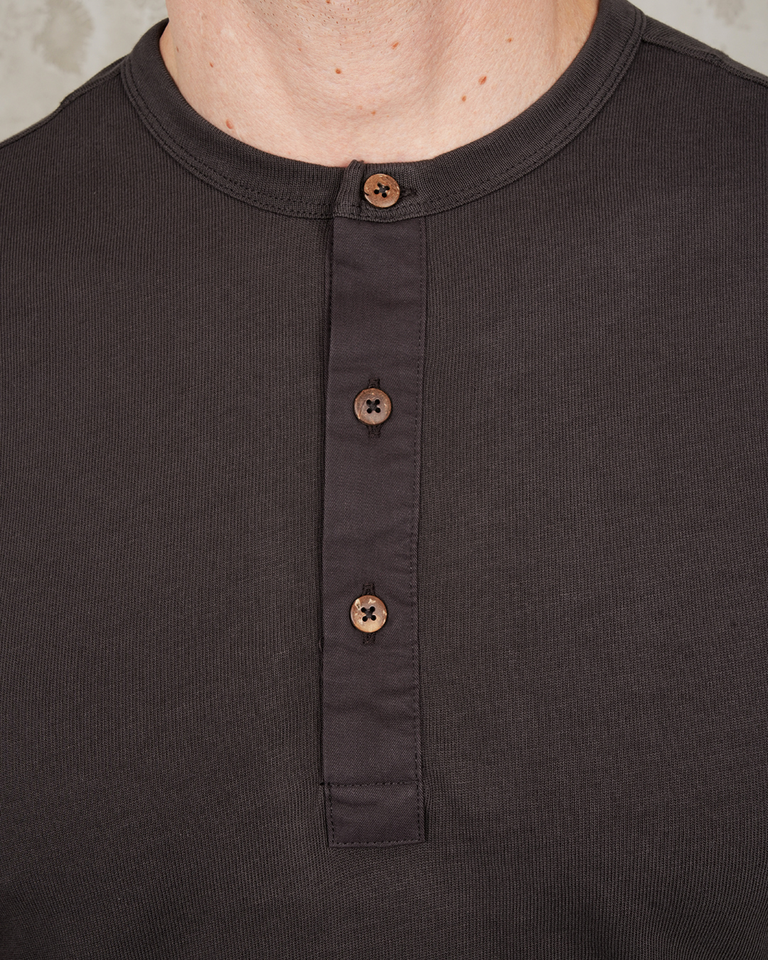 1927 Henley Shirt Short Sleeve Coffee