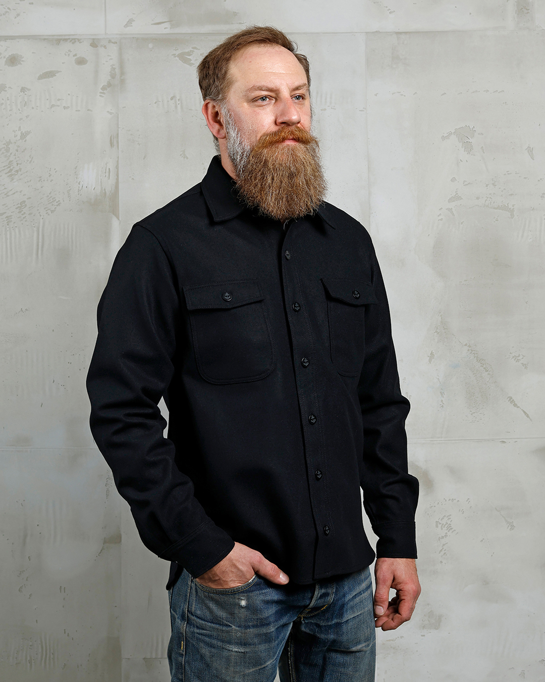 1943 CPO Shirt black wool