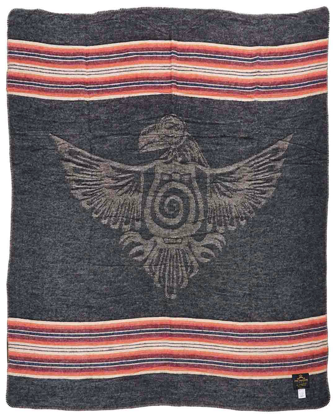 1969 Denakatee Depakatè wool blanket faded black