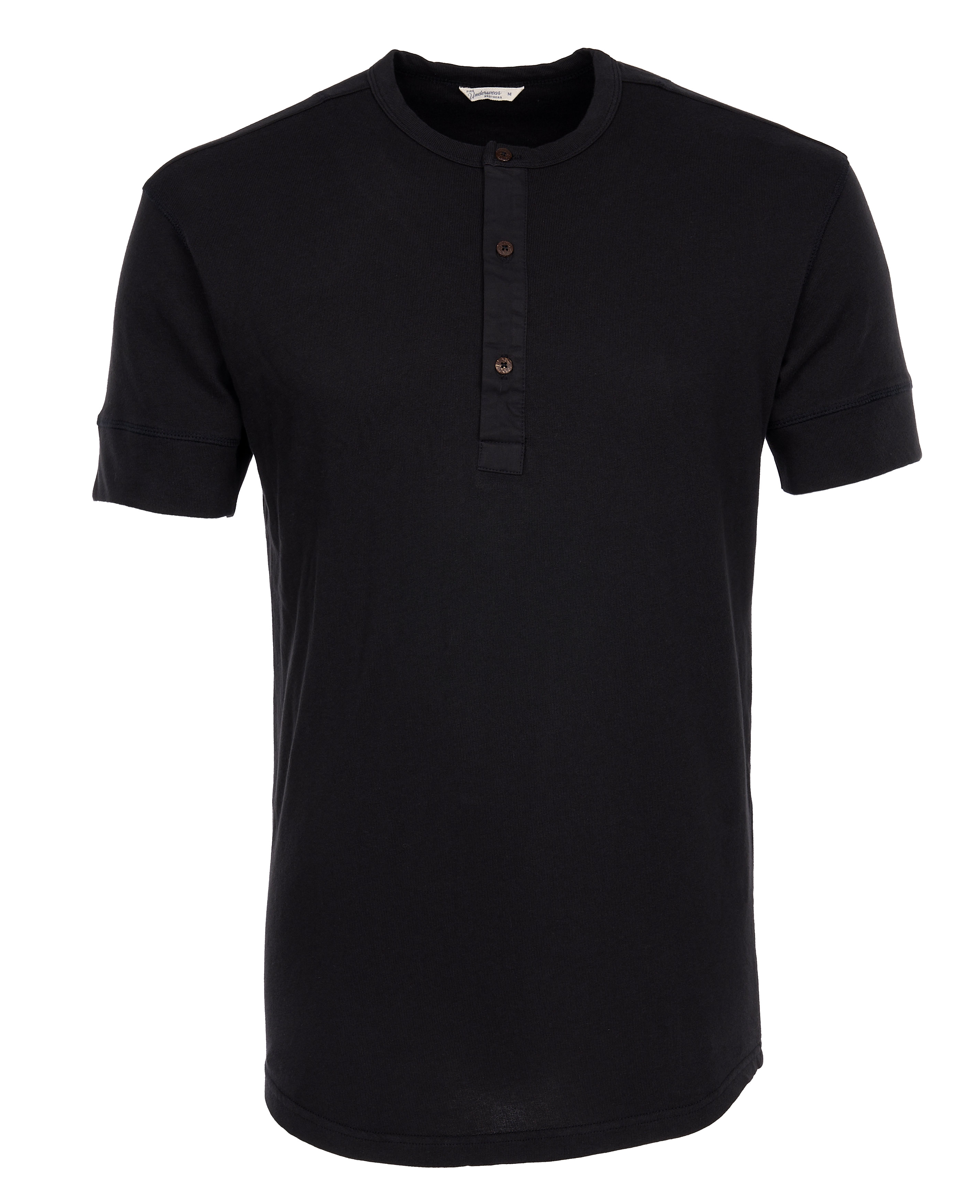 1927 Henley Shirt short sleeve faded black