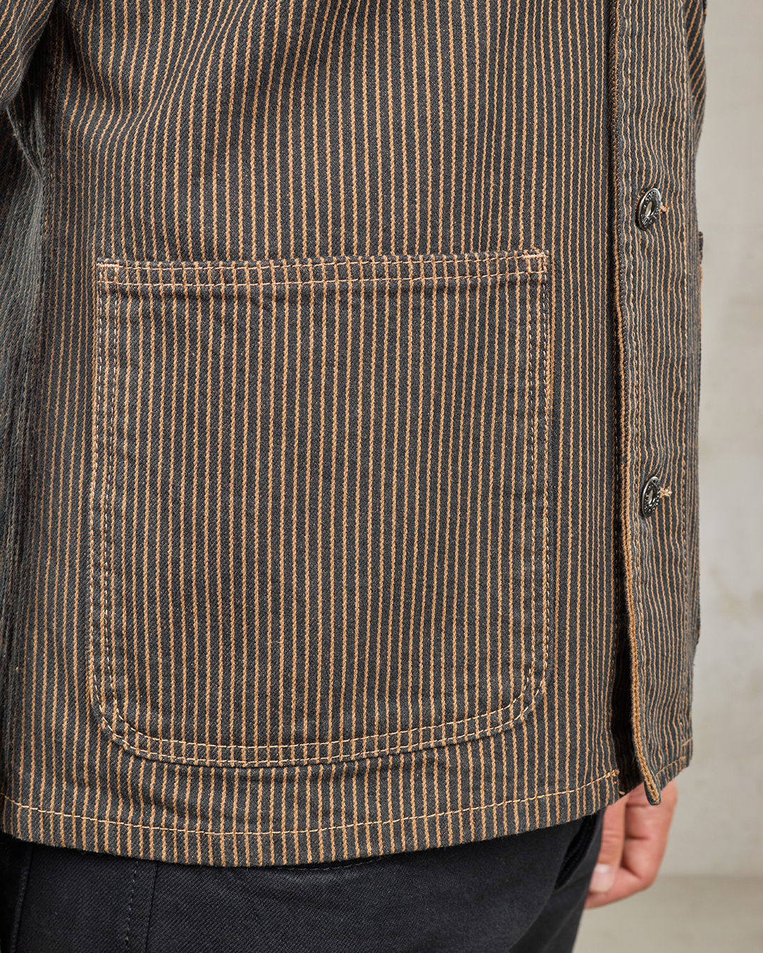 1941 Utility Jacket Hickory Stripe Brown