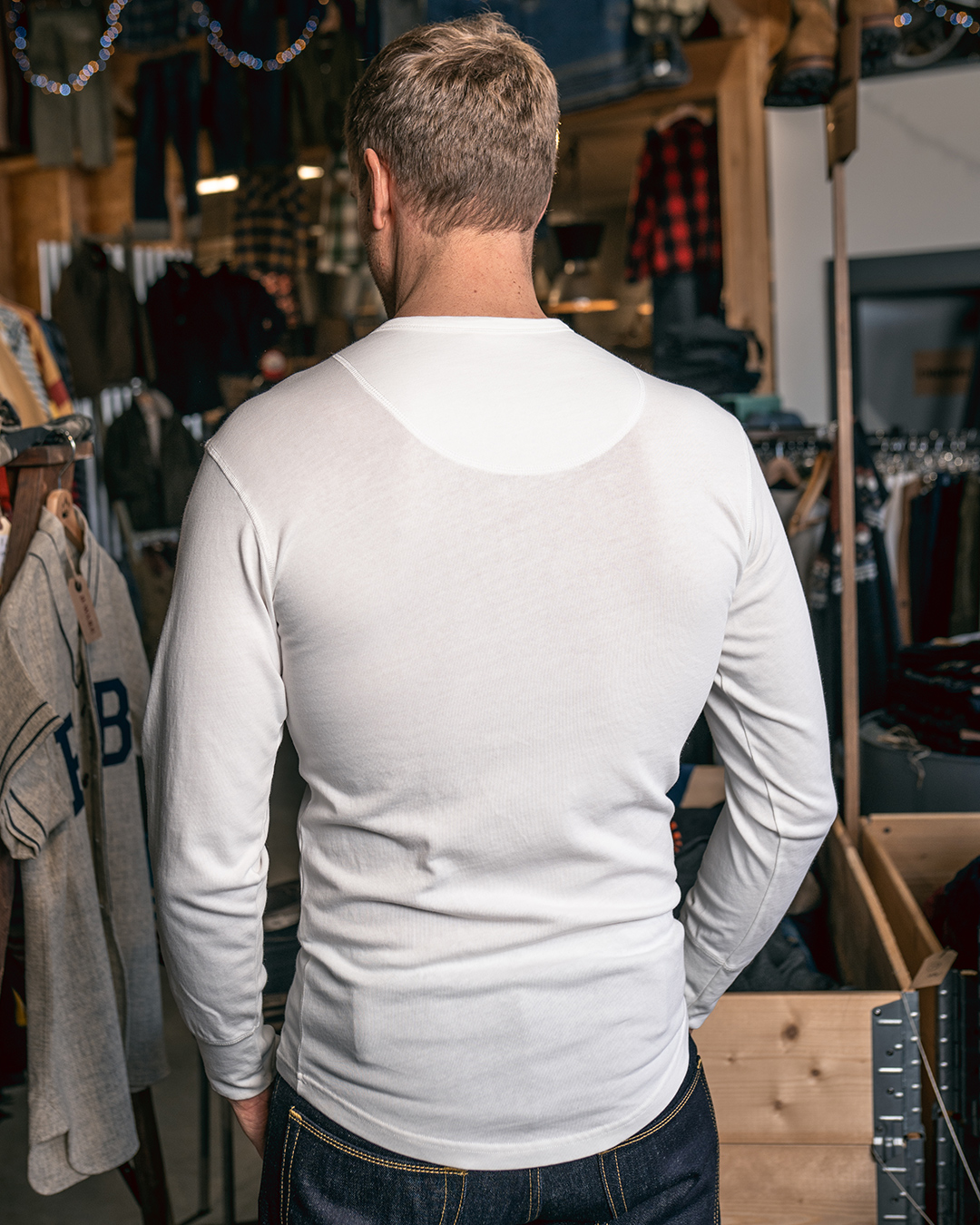 1927 Henley Shirt long sleeve ecru 1927 Henley Shirt long sleeve ecru